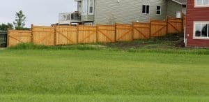 house fence wooden in red deer